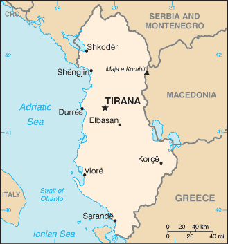 Albania-map