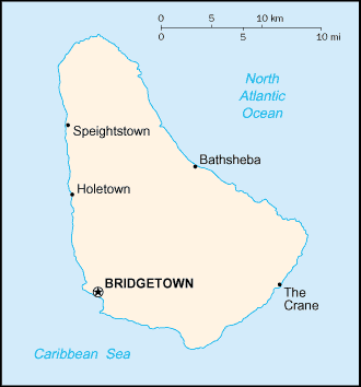Barbados-map