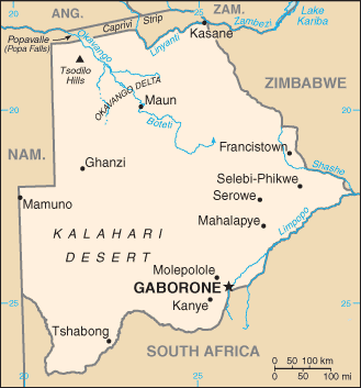 Botswana-map