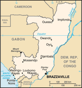 Congo, Republic of the-map