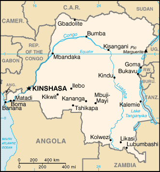 Congo, Democratic Republic of the-map