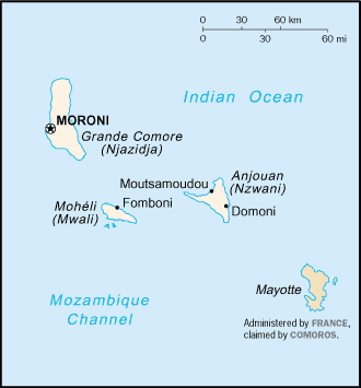 Comoros map Comoros-map