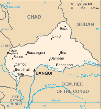 Central African Republic-map