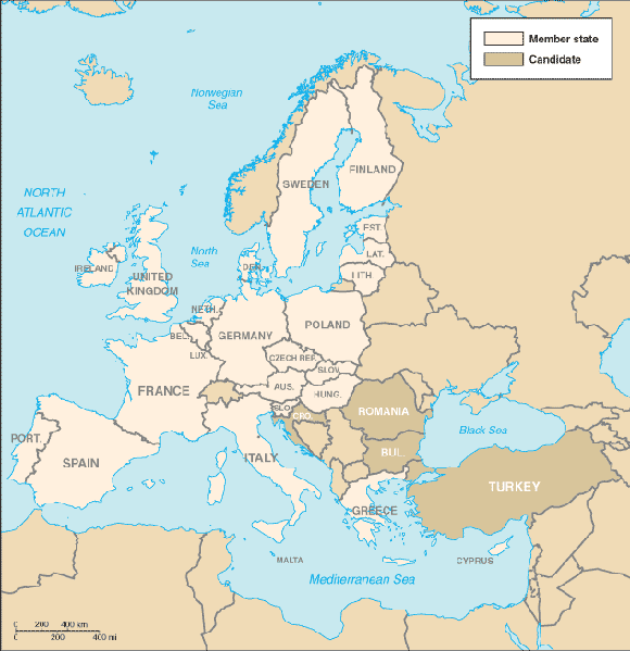 European Union map European Union-map