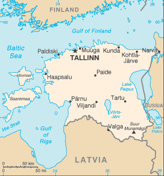 Estonia map Estonia-map