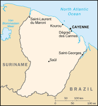 French Guiana-map