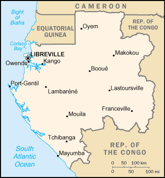Gabon-map