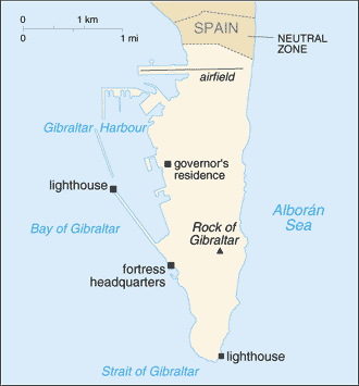Gibraltar map Gibraltar-map