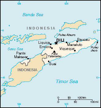 East Timor map East Timor-map