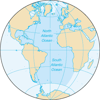 Atlantic Ocean-map
